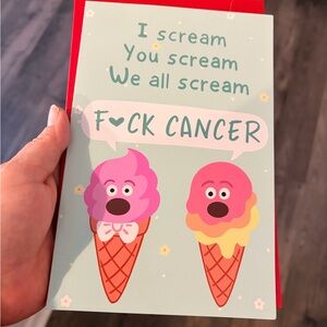 Ice Cream Themed Cancer Support Card